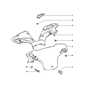 Bagażnik kierowniczy Piaggio Zip 2000 4-suwowy AC srebrny 738