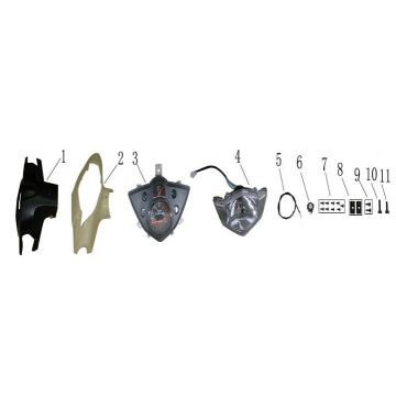 Czapka na kierownicę Counter China Fly czarny