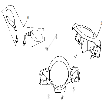 Czapki na kierownicę - Lusterka China Ape50 biały