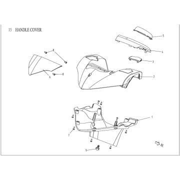 Części kierownicze China Venom białe-Stuurkapdelen-China-Venom-wit