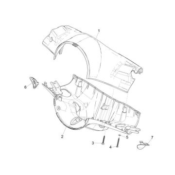 Bagażnik kierowniczy Vespa Primavera 4-suwowy 2-zaworowy brązowy 129/A