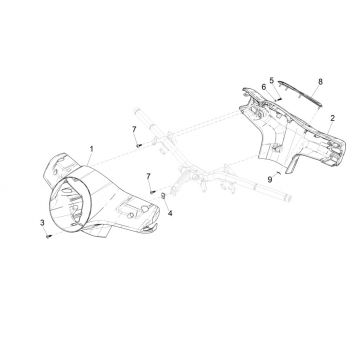 Pokrowce na kierownicę Vespa GTS 300 HPE 4T 4V IE ABS E4 2019 (EMEA)
