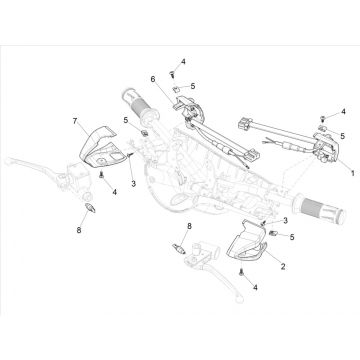 Vespa Primavera 4-suwowy przełącznik kierowniczy 3V (wtrysk euro5 IGET) 