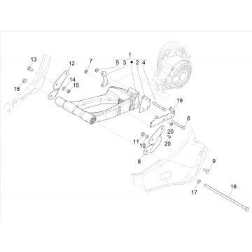 Rama pomocnicza Vespa Elettrica 25/KMH SCH E5 2021 (EMEA) 