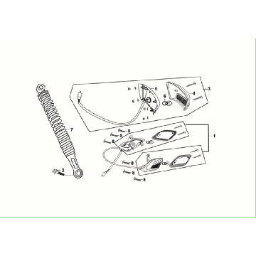 Amortyzator - Światło tylne - Tylne wskaźniki Sym Fiddle ll Euro 5