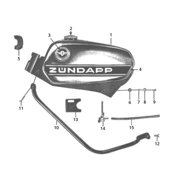 Uchwyt zbiornika i ramy Zundapp GTS 50 517-40L0