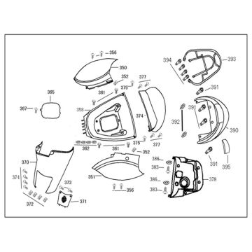 Bagażnik panelu bocznego China Zip biały