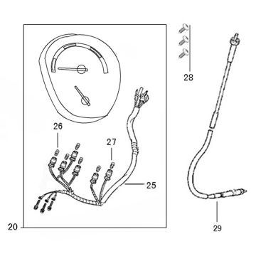 Licznik Benzhou YY50QT-45A smokey