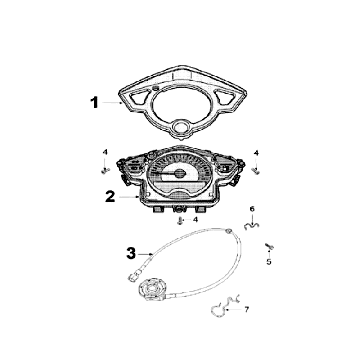 Licznik Peugeot Speedfight 3 AC Czerwony