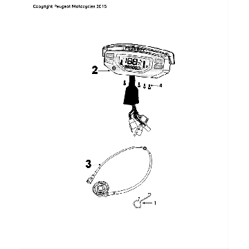 Licznik Peugeot Speedfight 4 LC czarny zielony