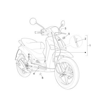 Przewód hamulcowy Kilometr Piaggio Liberty 4-suwowy