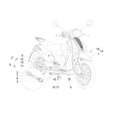 Kilometr - Linka hamulcowa Piaggio Liberty 2-suwowa