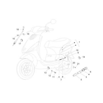 Przewód hamulcowy Kilometr Piaggio Zip 2000 2-suwowy AC