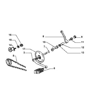 Wspornik dolny Vespa Ciao 2-suwowy