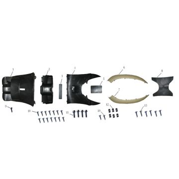 Footboard- Leg Shield China Jet Ten 4-suwowy