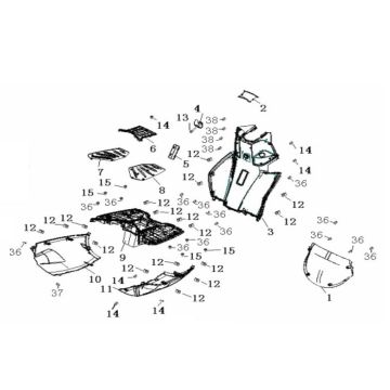 Podnóżek - Pod spoiler Generic Ideo niebieski 2007 2-suwowy