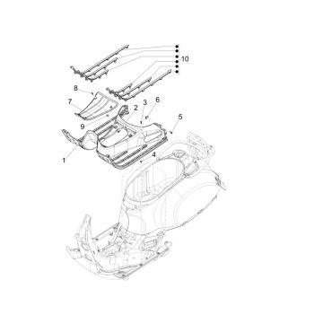Podnóżek Vespa GTS 300 HPE 4T 4V IE ABS E4 2019 (EMEA)