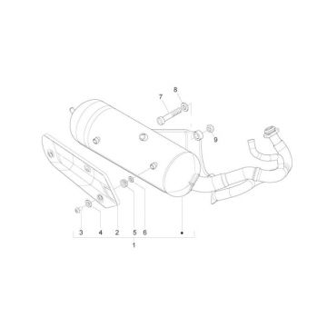 Wydech Piaggio Zip 2000 2-suwowy AC