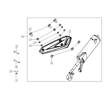 wydech Kymco Agility RS 4-suwowy biały 11