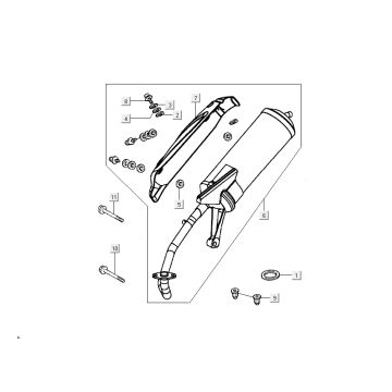 wydech Kymco Sento 4-suwowy Biały