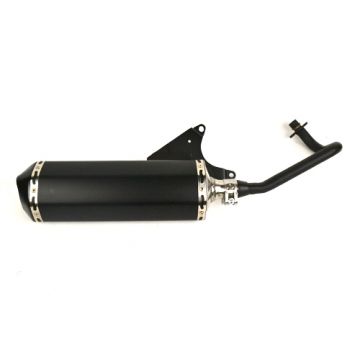 Wydech Vespa 4-suwowy 2-zaworowy LX/LXV S/Primavera/Sprint czarny owalny (model Akrapovic) Jamarcol