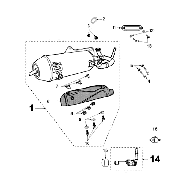 Wydech Peugeot Speedfight 3 AC Czarny