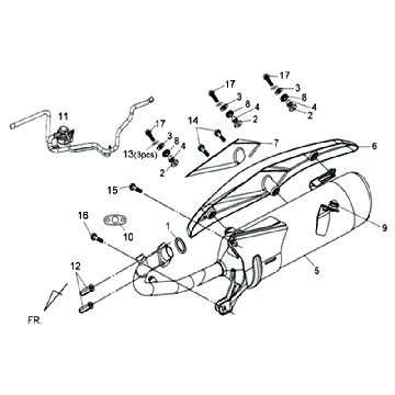 Wydech Sym Orbit II (WH8018P) biały
