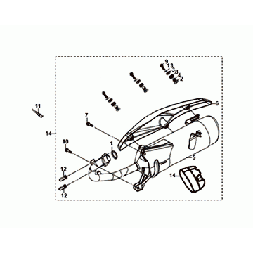 Wydech Sym Orbit III Czarny