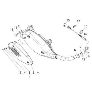 Wydech Vespa GTS 250 czyli 2005-2009 (z ABS)