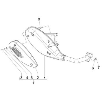 Wydech Vespa Lx 45km 4-suwowy 4-zawór