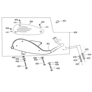 Exhaust Vom Venice 125cc srebrny