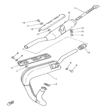 Uitlaat Yamaha DT-50 MX