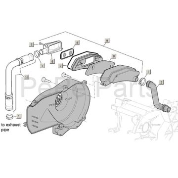 Filtr spalin Aprilia Mojito Custom 2t (silnik Piaggio) 2004 - 2010