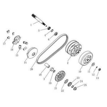 Variator-Sprzęgło China Venom czarny