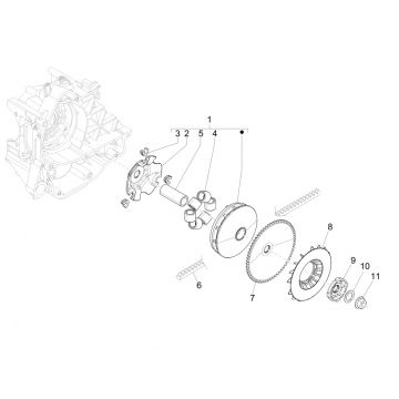 Vespa Primavera 4-suwowy wariator 3V (wtrysku Euro5 IGET) 