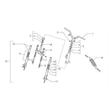 Zawieszenie Beta Ark LC srebrny cosmo 2004 2-suwowy