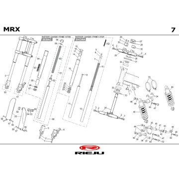 Zawieszenie Rieju MRX żółte 2004 2-suwowe