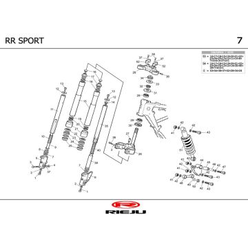 Zawieszenie Rieju RR sport czarno-pomarańczowy 2002 2-suwowy