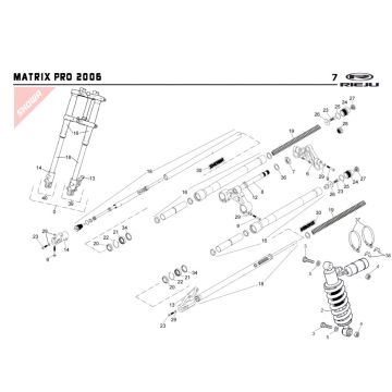 Zawieszenie Rieju Rs2 pro niebieskie 2009 2-suwowy