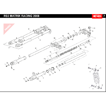 Zawieszenie Rieju Rs2 wyścigi czarne 2010 2-suwowe