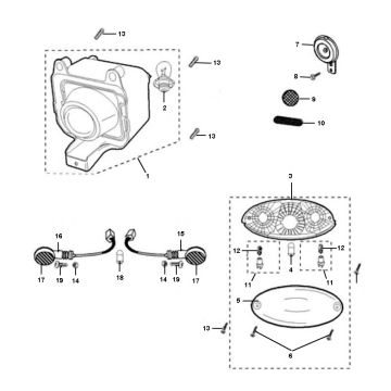 Oświetlenie Peugeot Ludix jeden 2-suwowy