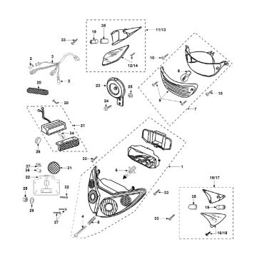 Oświetlenie Peugeot Speedfight 2 LC E2 2-suwowy
