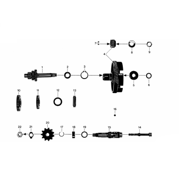 Skrzynia biegów 3V Foot Zundapp C50 Sport 529-010