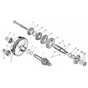 Skrzynia biegów 4V Foot Zundapp GTS 50 529-020 tm 026
