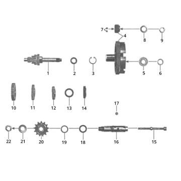 Skrzynia biegów Zundapp GTS 50 517-40L5