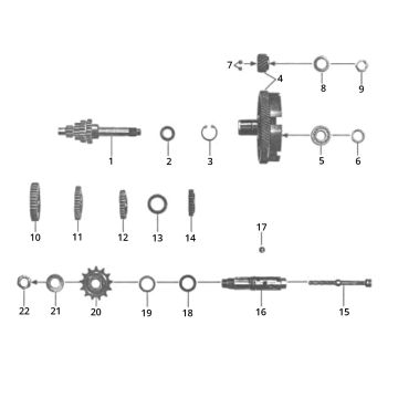 Skrzynia biegów Zundapp GTS 50 517-40L0
