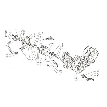 Pompa wodna koła zamachowego Yamaha Jog-R LC 2-suwowy