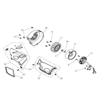 Koło zamachowe AGM Ape50 brązowe Koło zamachowe AGM Ape50 brązowe