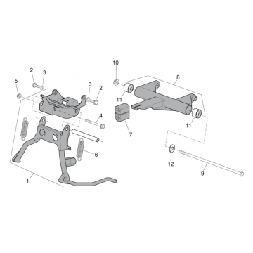 Podnóżek Aprilia SR 50 H2O ie+carb 2004-2009