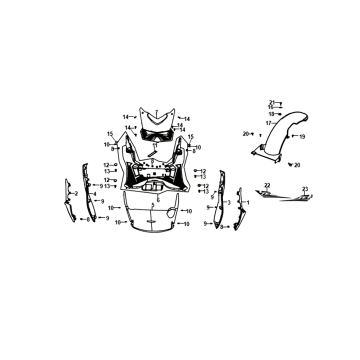 Osłona ramy podstawy Sym Jet 14 czarna (BK-007U)
